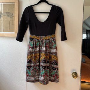 Black & Paisley Dress